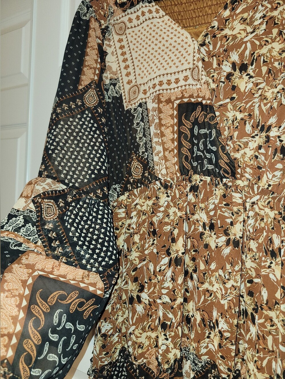 Miss Me Patchwork Maxi Dress - Picture 3 of 6